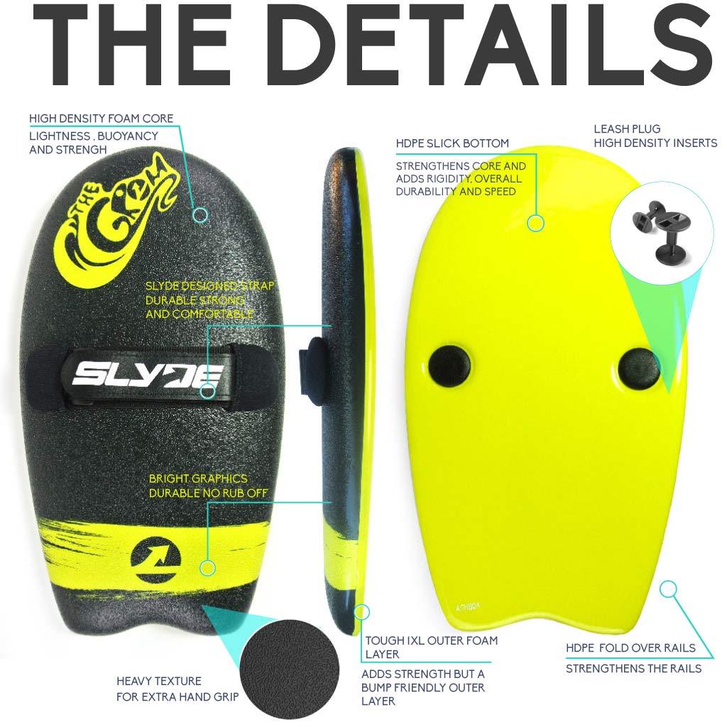 【新品】Slyde Handboards ハンドプレーン Grom ブラック Slyde Handboards - The Grom - Black & Lemon – Satorial Supplies