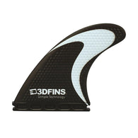 3D Fins - All Rounder Thruster - Medium - B&W Swoosh (FCS2/Futures)