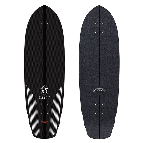 Carver Skateboards - 32.5" Black Tip Carbon - Deck Only