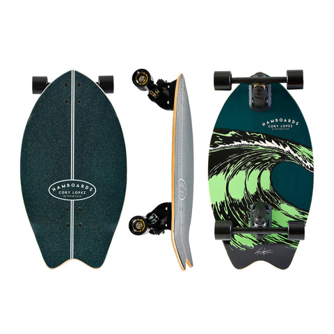 26" The Corey Lopez Twisted Fin - Dark Teal - Hamboards UK