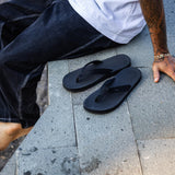 Indosole - Mens Flip Flops - Easy Living - Black