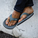 Indosole - Mens Flip Flops - Easy Living - Granite