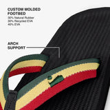 Indosole - Mens Flip Flops - Easy Living - Reggae