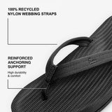 Indosole - Womens Flip Flops - Easy Living - Black