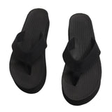 Indosole - Womens Flip Flops - Platform - Black