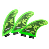 3D Fins - All Rounder Thruster - Soft - Green Camo (FCS1/FCS2/CatchSurf/Futures)