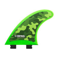 3D Fins - All Rounder Thruster - Soft - Green Camo (FCS1/FCS2/CatchSurf/Futures)